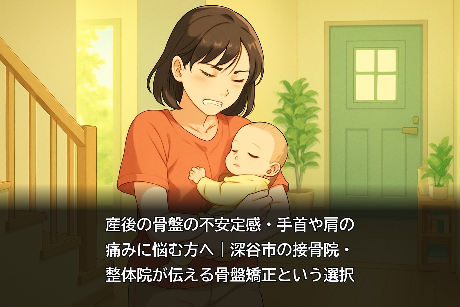 深谷市の接骨院で産後の骨盤矯正を受ける女性患者